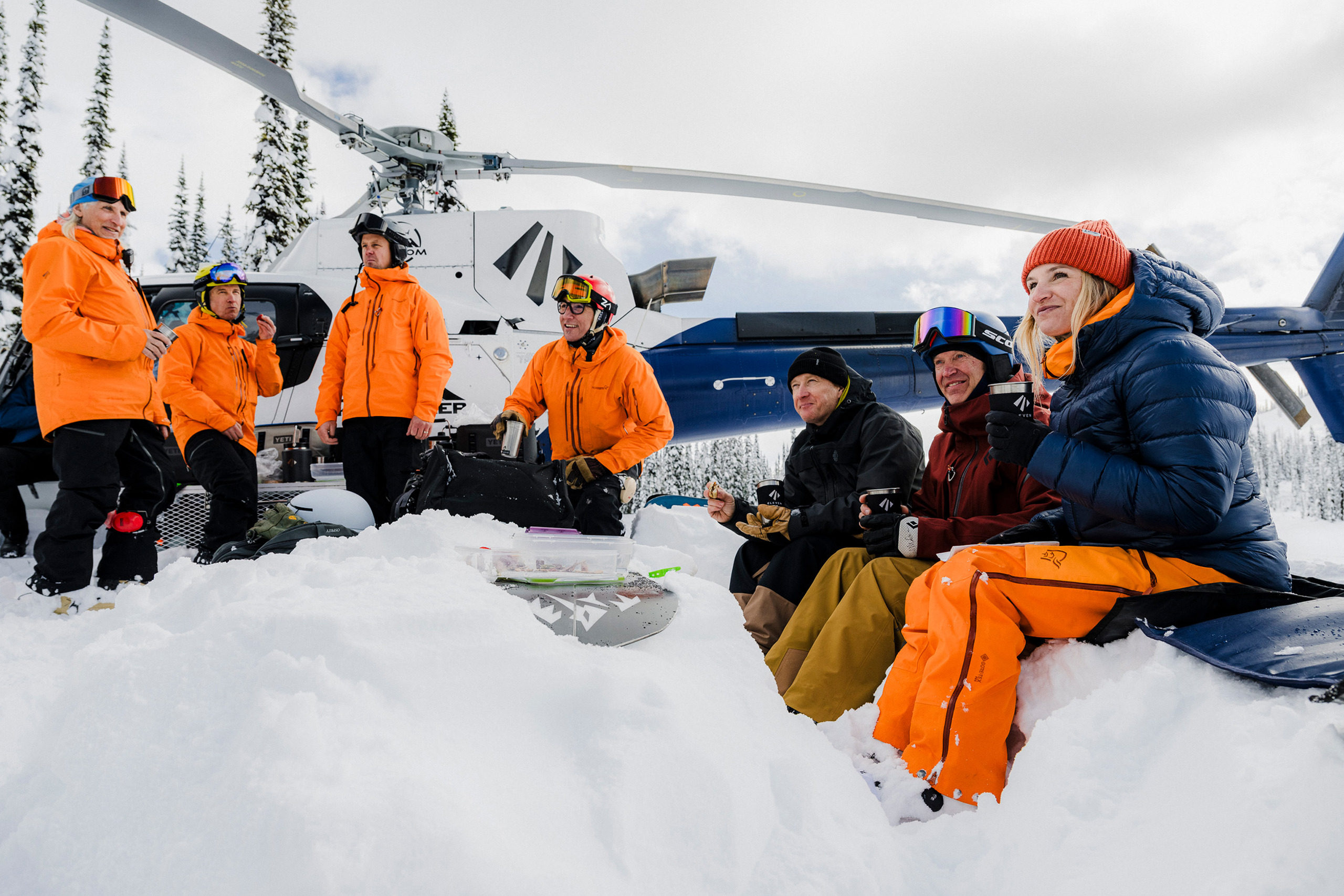 Eleven heli-ski guides in BC.